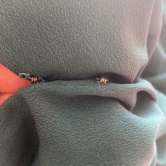 NWT Forest Green A&F Collar Shirt - Picture 4 of 5